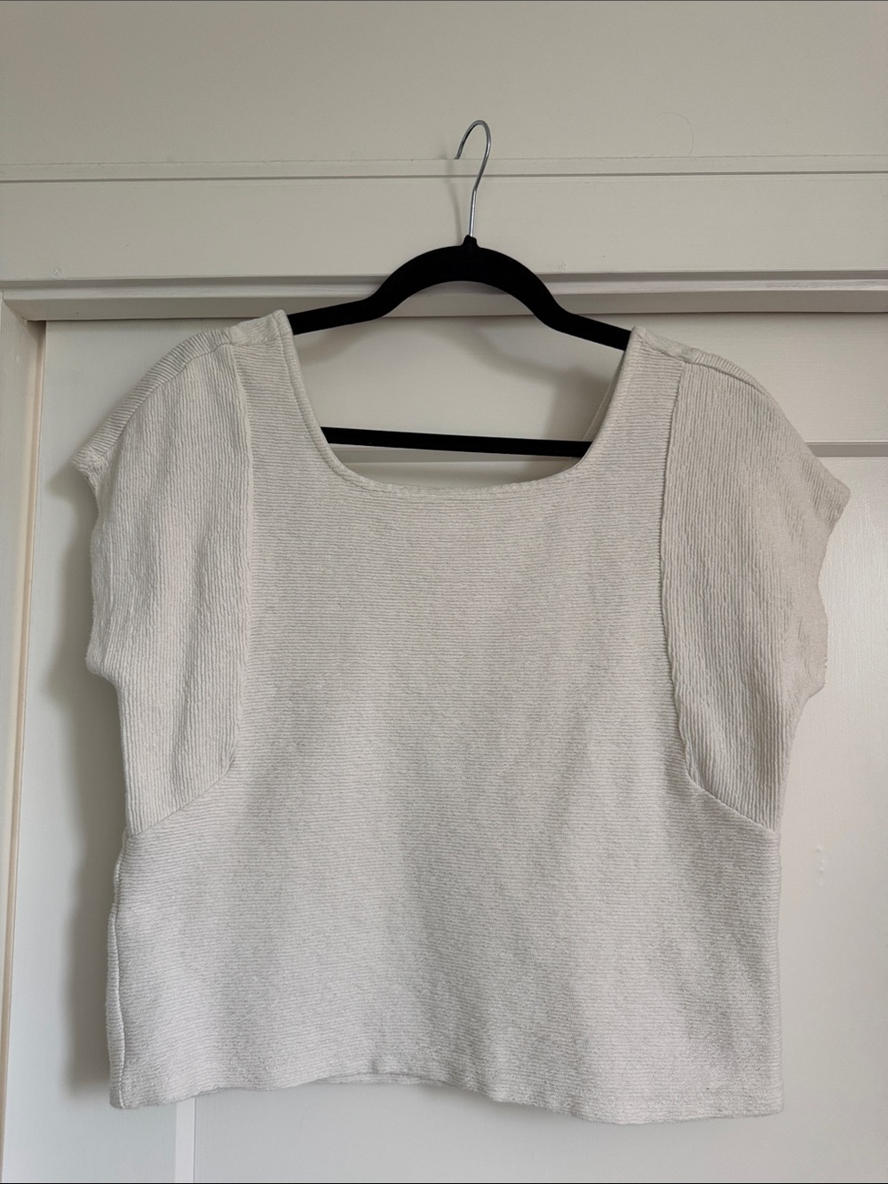 Madewell XS Women’s Cream Scoop Neck Knit Top